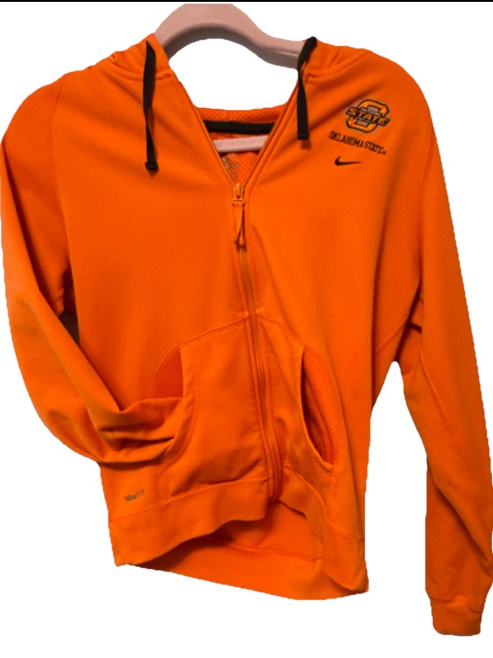 Nike Oklahoma State Orange Zip Teams College Hoodie